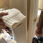 Cozy Cream Knit cardigan Sweater size small Photo 5