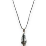 Praying Hands Pendant Necklace for Men Women Streetwear Hip Hop Unisex Style Silver Photo 0