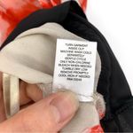 New York & Co. High Neck Tank Blouse Red Floral Black Taupe L Photo 6