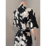 H&M  Button Down Maxi belt Shirt Dress Small Pale Floral Print Stretch Waist #14 Photo 11