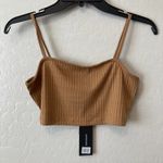 VERO MODA  Camel Ribbed Crop Top Photo 1