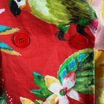 Farm Rio  Macaw Mix Tropical Print Linen Blazer Size XS Photo 11