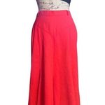 Vintage 80s Circle T By Marilyn Lenox Long Red Maxi Skirt with Pockets Size 10 Photo 1