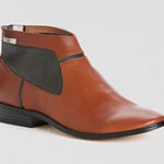Calvin Klein Tan and Black Chelsea Boots Photo 0
