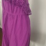 Lane Bryant Purple One-Shoulder Midi Dress Photo 3
