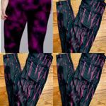 Forever 21 Purple Black Tie Dye High Rise Full Length Sport leggings size S Photo 2