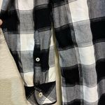 Victoria's Secret Black White Buffalo Plaid Flannel Nightgown Sleep Shirt Small Photo 4