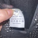 Lanvin 2004 Gray Wool Silver Studded Beaded Long Sleeve Dress 38 Size 6 Photo 6