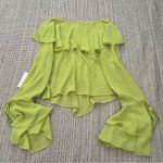 LPA NWT  Elaine Flounce Blouse in Key Lime Photo 6