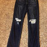 American Eagle  Outfitters Tomgirl Jeans Dark Wash Distressed Size 2 Photo 0
