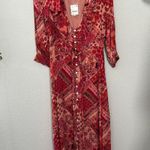 Free People NEW Lennon Dress in Primrose Red Combo Size Small Dainty Romantic Photo 3