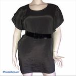 Attention silky lace trim belted dress Photo 0