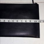 M&S COLLECTION BLACK VEGAN LEATHER CLUTCH HAS SILVER HARDWARE LOOPS FOR A CHAIN Photo 2