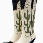 ZARA  cowboy boots cactus knee high heels western south western cowgirl Photo 0