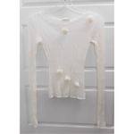 Meshki  2 Piece Set White Stretchy Knit Top And Long Maxi Skirt sz S Photo 3