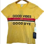 Forever 21 Yellow Good Vibes or Good Bye Graphic Special Wash T-shirt L Photo 3