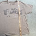 Los Angeles California T Shirts Short Sleeve Graphic Crew Neck Top Medium Beige Tan Photo 9
