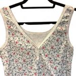 Faded Glory 90s Micro Floral Cotton V-Neck Cami Tank Top M/L-- Vintage Rosette Print Photo 3