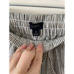 J.Crew Linen Striped Elastic Waist Casual Pants Black Size 6 NEW Photo 6