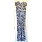 Chico's Striped Slit Maxi Dress Blue White Size 1 US 8 Medium Photo 1