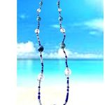 VTG Handmade Blue Beaded Eyeglass Holder Reading Glasses Jewelry New 28 in L Photo 4