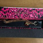 Juicy Couture Retro Silver Pave Crystal Puffy Heart Gold Chain Link Brac Photo 3