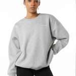 Alphalete  Women’s Oversized‎ Classic Crew Sweatshirt Gray Size Medium Photo 0