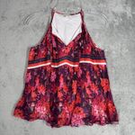 Yumi Kim Yumi Kim Shirt Women Small Pink Purple Floral Flower Pleated Blouse Colorful Photo 1