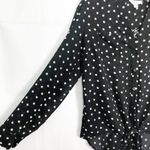 Candie's Womens Top Medium Polka Dot Tie Front Flowy Relaxed Casual Party Event Photo 4
