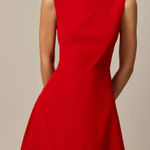 RIHOAS The Red Boat Neck High Waisted Mini Dress Small Red NWT IN PACKAGE Photo 0