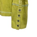 Sundance  Thermal Tee Long Sleeve Shirt Waffle Knit Button Sleeve Velvet Trim PL Photo 6