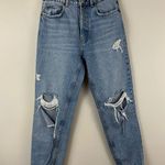 ZARA  | Light Wash Very Distressed Mom Jeans Size 6 Photo 0