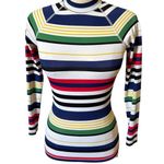 J.Crew  Bright Multi Stripe Long Sleeve Swim Rash Guard Size XS XSmall Photo 0