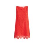 Hill House  Charlie Shift Mini Dress, Poppy Red Scallop Lace, Medium Photo 4