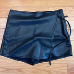 Windsor  Suede Skirt Black Faux Mini Photo 0