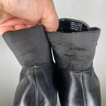 ALDO Black Leather Ankle Boots Pointed Toe Block Heel Elastic Side Panels Photo 4