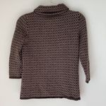 Talbots  100% Merino Wool Sweater Turtle Neck Brown Three Quarter Sleeves Small Photo 4