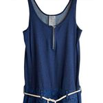 G-Star Womans Size Small Denim Maxi Dress High Low Rope Belt Waist Photo 1