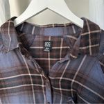 Urban Outfitters BDG  Brendan Plaid Blue and Brown Oversized Flannel Shirt Photo 8