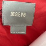 Maeve ANTHROPOLOGIE  Paris London Cherry Red button up shirt size 4 Photo 5