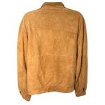 Vintage 80s 90s J King Designs Suede Bomber Jacket Zip Front Pockets Caramel L Tan Size L Photo 1