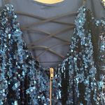 Revamped  Glittering Blue Sequin Mini Dress Photo 3