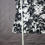Susan Lawrence Womens Size Small Black White Floral Short Sleeve Blouse Photo 5