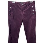 J Brand Zion Skinny Velvet Pants Blackberry Burgundy Size 30 Stretch Photo 13