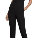 BCBGMAXAZRIA Jumpsuit Womens Sz XS Black Open Back Minimalist Modern Structured Photo 0