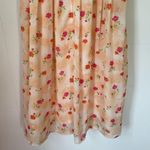 Midi floral dress ~ peach pinks ~ short sleeved ~ women’s size M/L Size L Photo 7