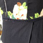 Boutique  Floral Navy open back wrap summer dress size Medium Photo 7