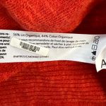 Eileen Fisher  Knit Top Textured Short Sleeve Organic‎ Cotton Blend Red M Photo 4