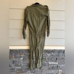 American Eagle Outfitters Green Jumpsuit with V-Neck and Elastic Waist Photo 2