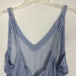 Women's Striped Blue & White Tank Top Size Small Photo 4